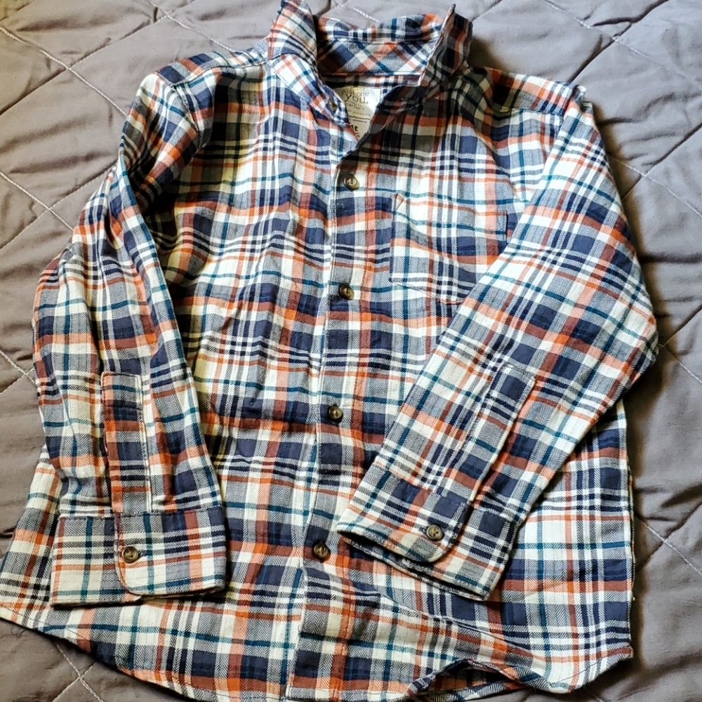 CARTER'S Plaid Toddler Button Up